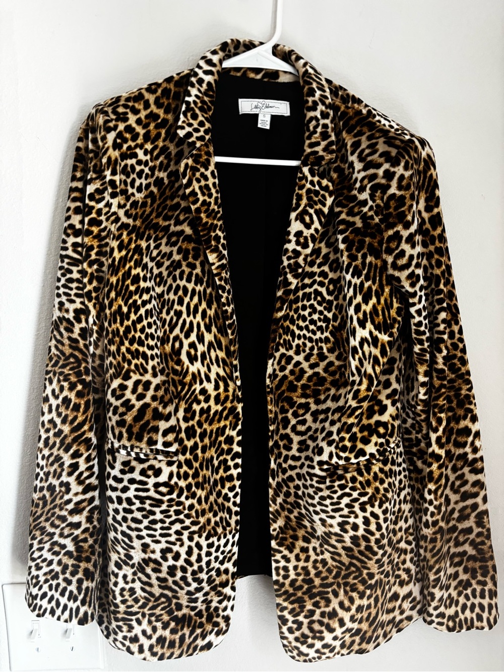 libby. edelman Leopard Print Velvet Blazer - Brown & Black